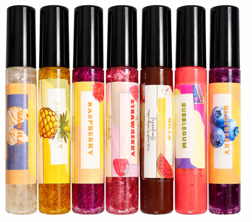 Vegan Based Lip Gloss Set Handcrafted Vegan Lip Gloss Set Price: $35 Drench your lips in high-shine moisture with our handcrafted, 100% vegan lip gloss set. Formulated entirely without animal products, beeswax, or sticky synthetic fillers, this premium blend uses plant-based